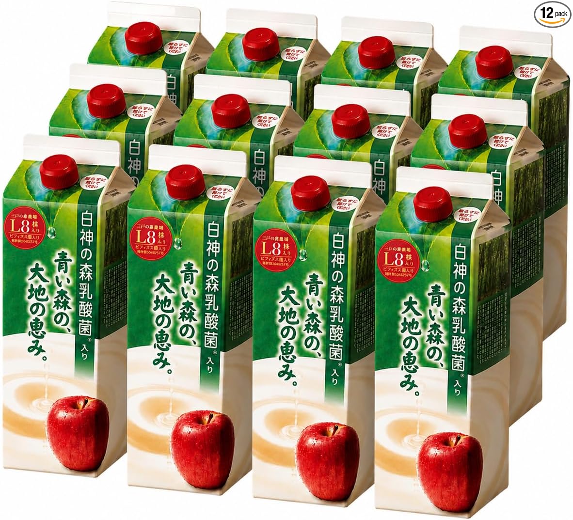 Apple Juice, Made in Aomori Prefecture, 2.3 fl oz (1 L) Bottles, 100% Straight Fruit Juice, Apple Juice, Paper Pack, 33.8 fl oz (1,000 ml) x 2 Bottles