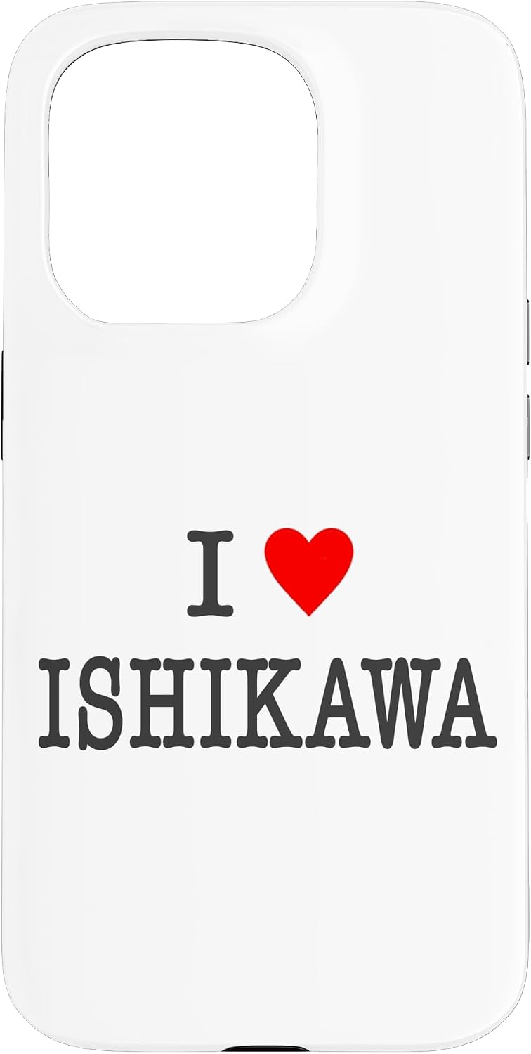 アイラブ・ISHIKAWA 石川（I Love ハート）【47都道府県】ジモT ティ 地元愛 旅行 グッズ お土産 面白 スマホケース iPhone 7 Plus/8 Plus 用