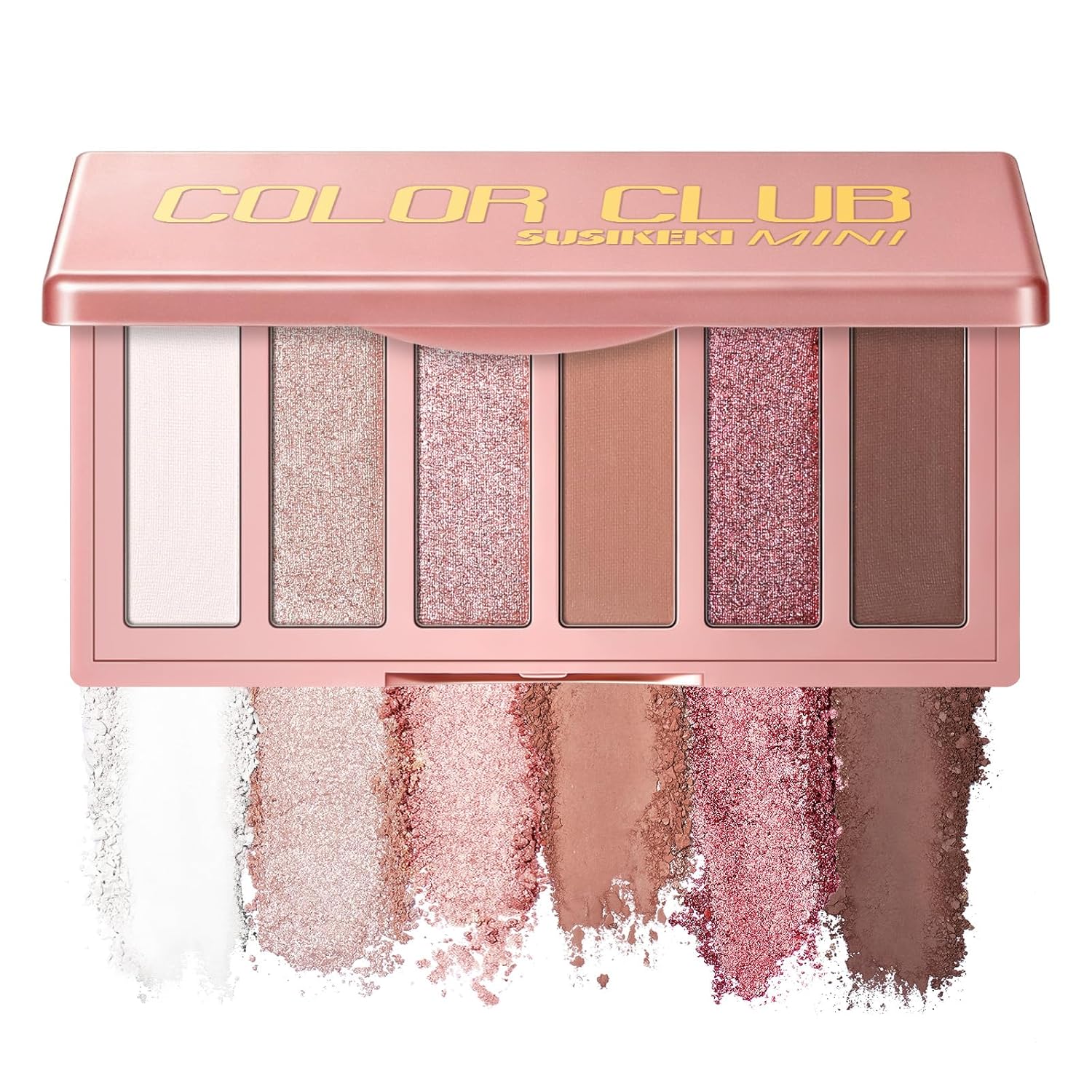 SUSIKEKI 6 Colores Mini Paleta de Sombras de Ojos Maquillaje Neutro Nude Ahumado Sombra de Ojos Taupe y Marrón Mate Paleta de Maquillaje con Espejo Altamente Pigmentado de Larga Duración Impermeable
