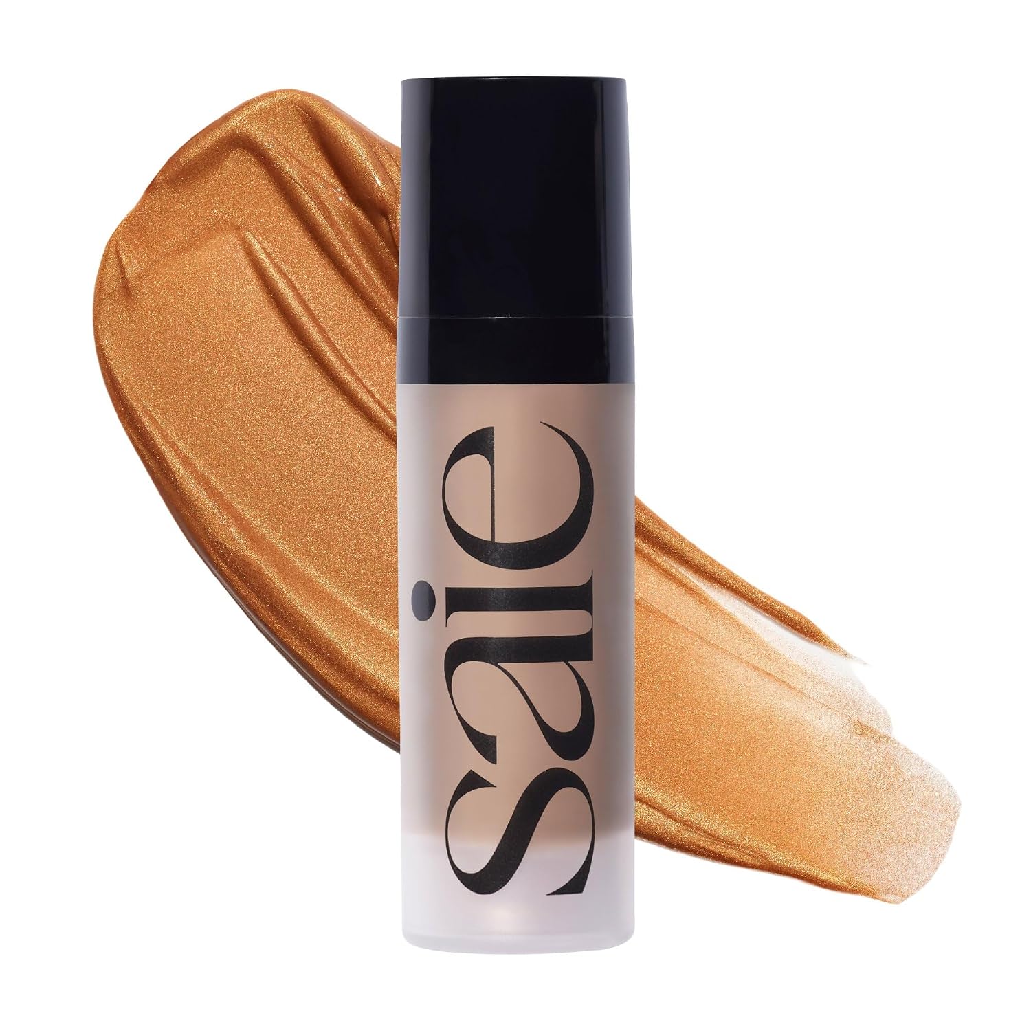 Saie Glowy Super Gel - Prebase de Maquillaje Hidratante y Suero Iluminador Enriquecido con Vitamina C y Aceite de Escualano - Iluminador Líquido para Todo el Rostro para una Piel de Vidrio Instantánea