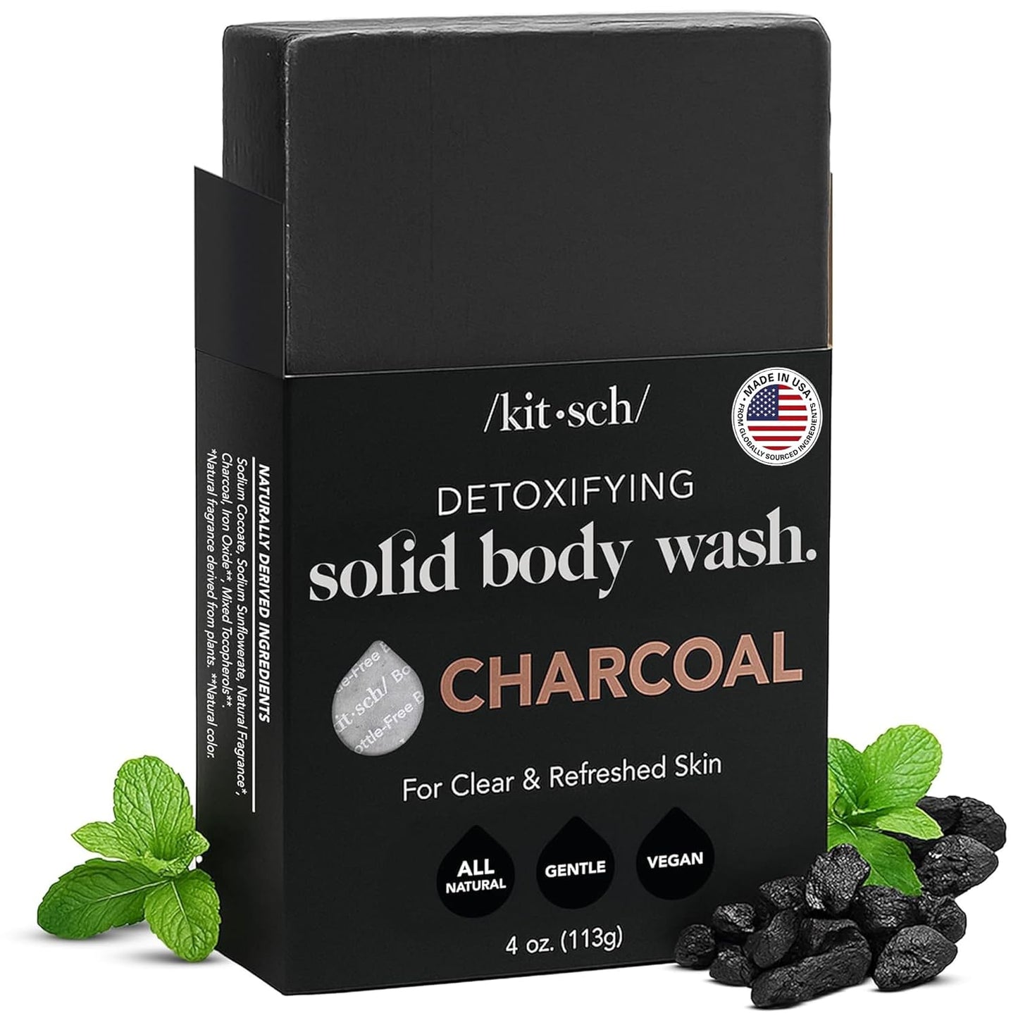 Kitsch Jabón corporal exfoliante de manteca de karité x diseño de Stormtrooper de Star Wars, jabón en barra hidratante y barra de jabón suave, hidrata, suaviza y calma la piel, sin parabenos, silicona