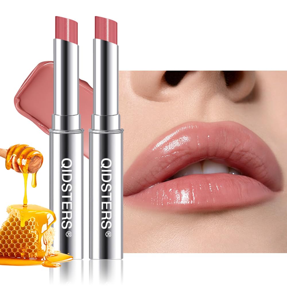 Honey Lipstick - Bálsamo labial tintado, mancha labial hidratante transparente para todos los tonos de piel (A-2Pcs-07 Mauve+09 Cherry, 2 unidades (paquete de 1))