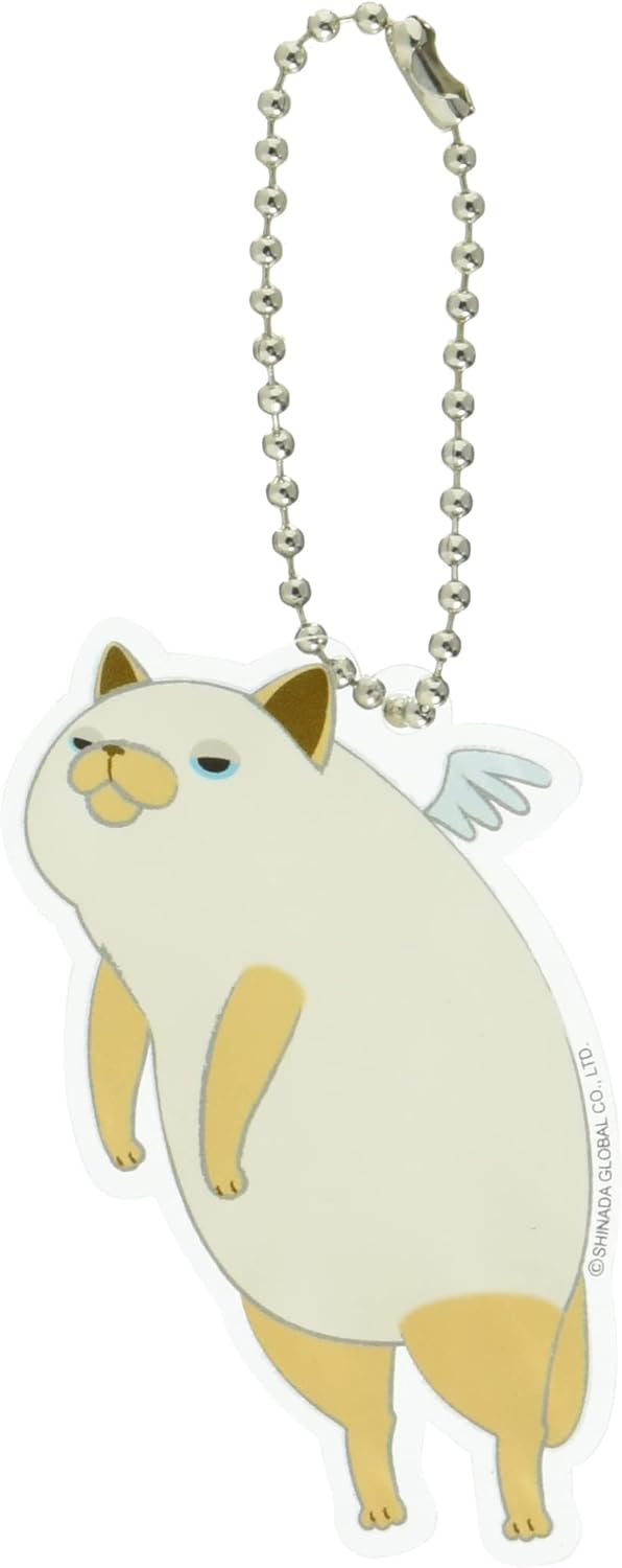 Shinada Global Mochi Neko Acrylic Keychain Pinch BK/WH MNAK-0068T