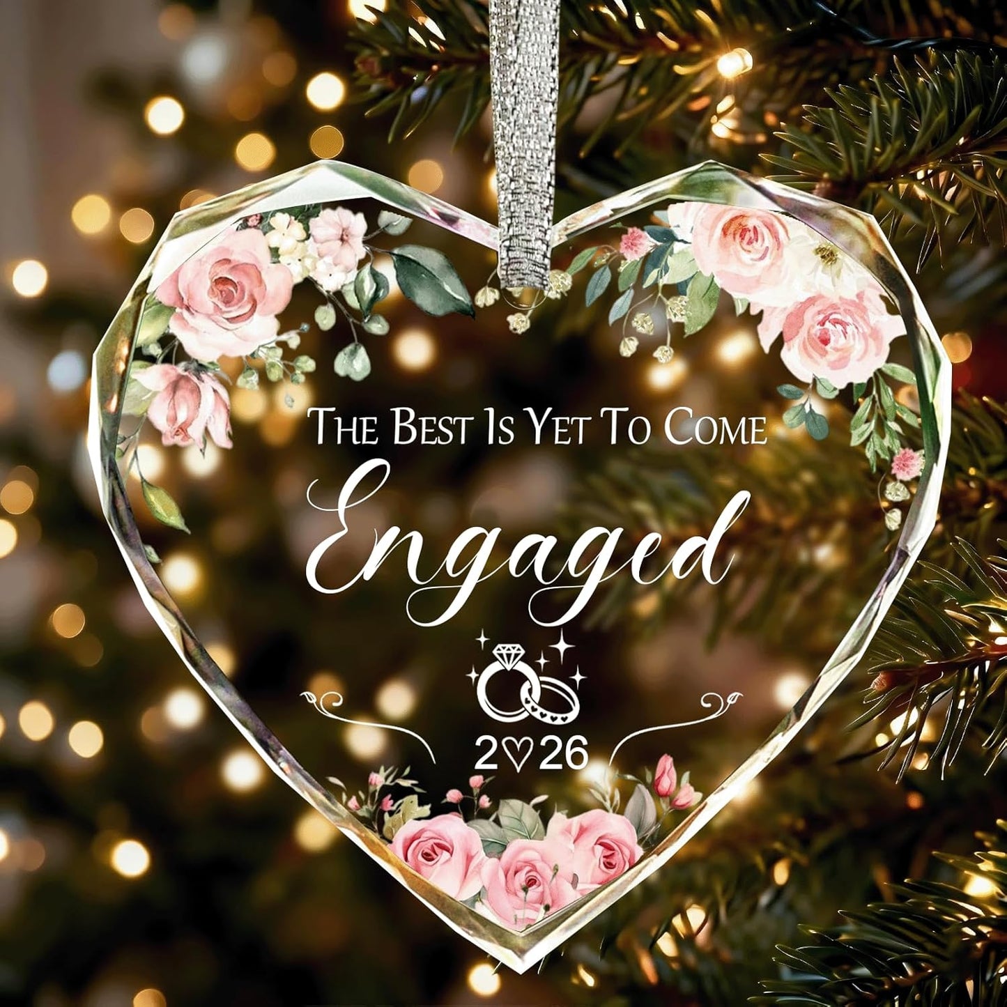 Regalos de boda para parejas, cristal de cristal 2026, adorno de primera Navidad para casados, ideas de regalos de boda para recién casados, regalos de despedida de soltera para novia-05