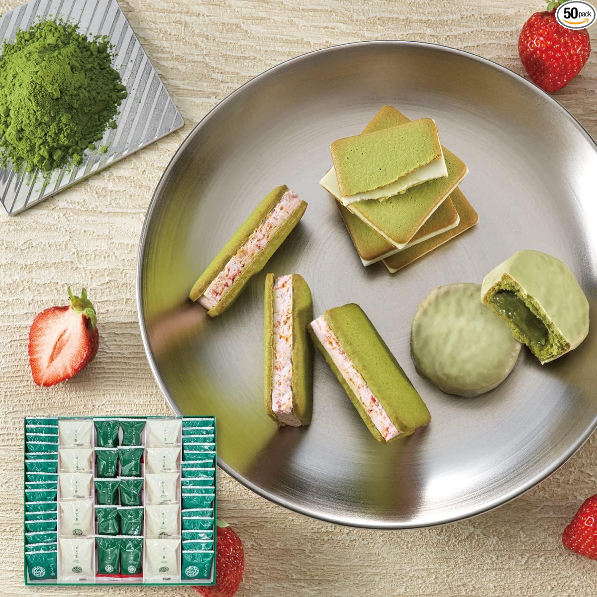 KYOTO VENETO Matcha Green Tea 18-piece Set Matcha Langue de Chat Cookies Individually Wrapped Kyoto Souvenir Gift Present Valentine's Day Birthday Thank You Gift Congratulatory Gift Wedding
