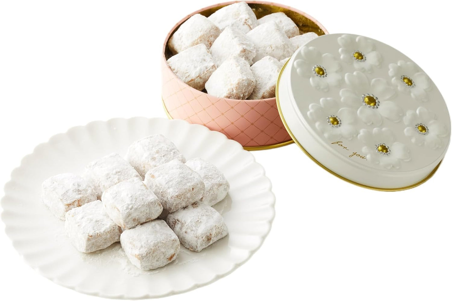 SABLE D’OR Cookie Tin, Western-style Pastry Gift, Cookie Gift, Valentine's Day, White Day (Blue)