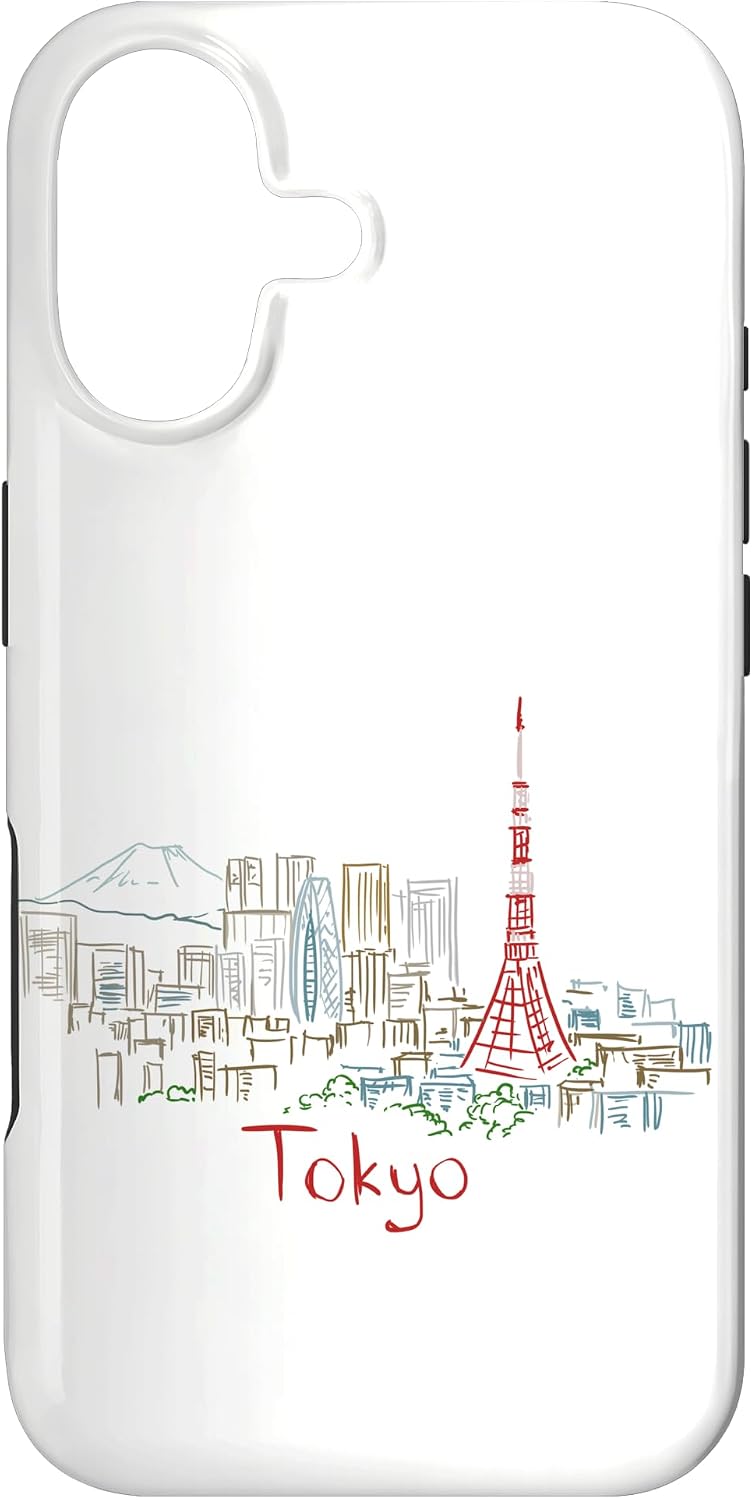 東京 日本 旅行 お土産 パノラマ 都市 ランドマーク ギフト スマホケース iPhone SE (2020) / 7 / 8 用