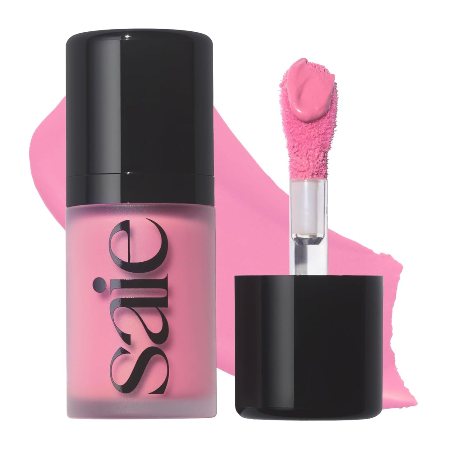 Saie Mini Dew Liquid Blush for Cheeks - Hydrating Cream Blush Stick with a Blendable + Buildable Formula - Skincare Infused Dewy Cheek Tint for a Natural Flush - Clean, Vegan Makeup - Sweetie (.24 oz)