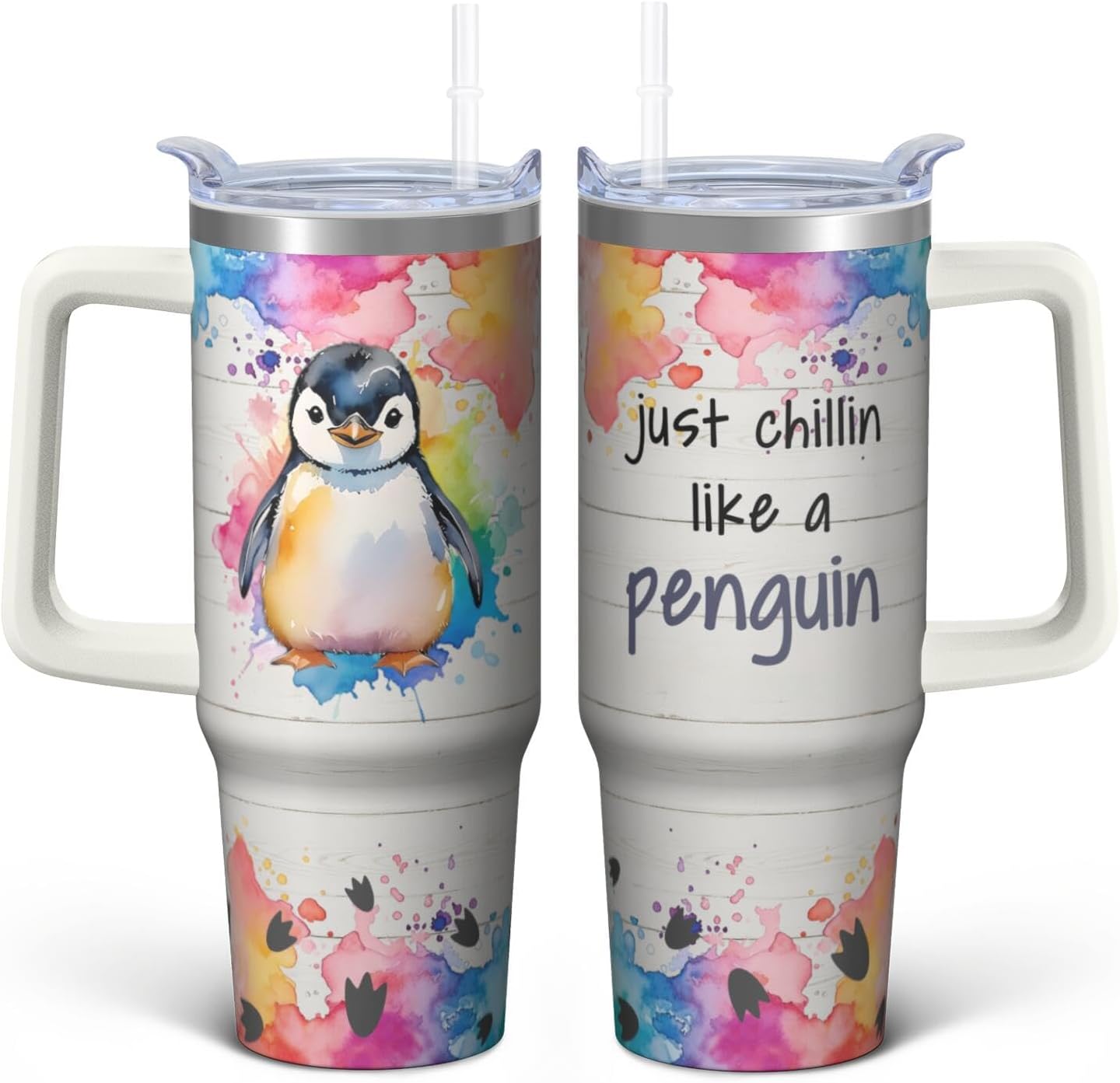 Vaso de mariposa con asa y pajita, botella de agua de viaje de 30 onzas con tapa, taza aislada de acero inoxidable, regalos de cumpleaños para mujeres amantes de los animales