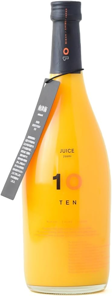 10FACTORY Ehime Mikan 100% Fruit Juice, Additive-Free, Straight Juice, 1 Bottle (24.3 fl oz (720 ml)), Made in Ehime, High Quality, Made in Japan (Kawachi Bankan)
