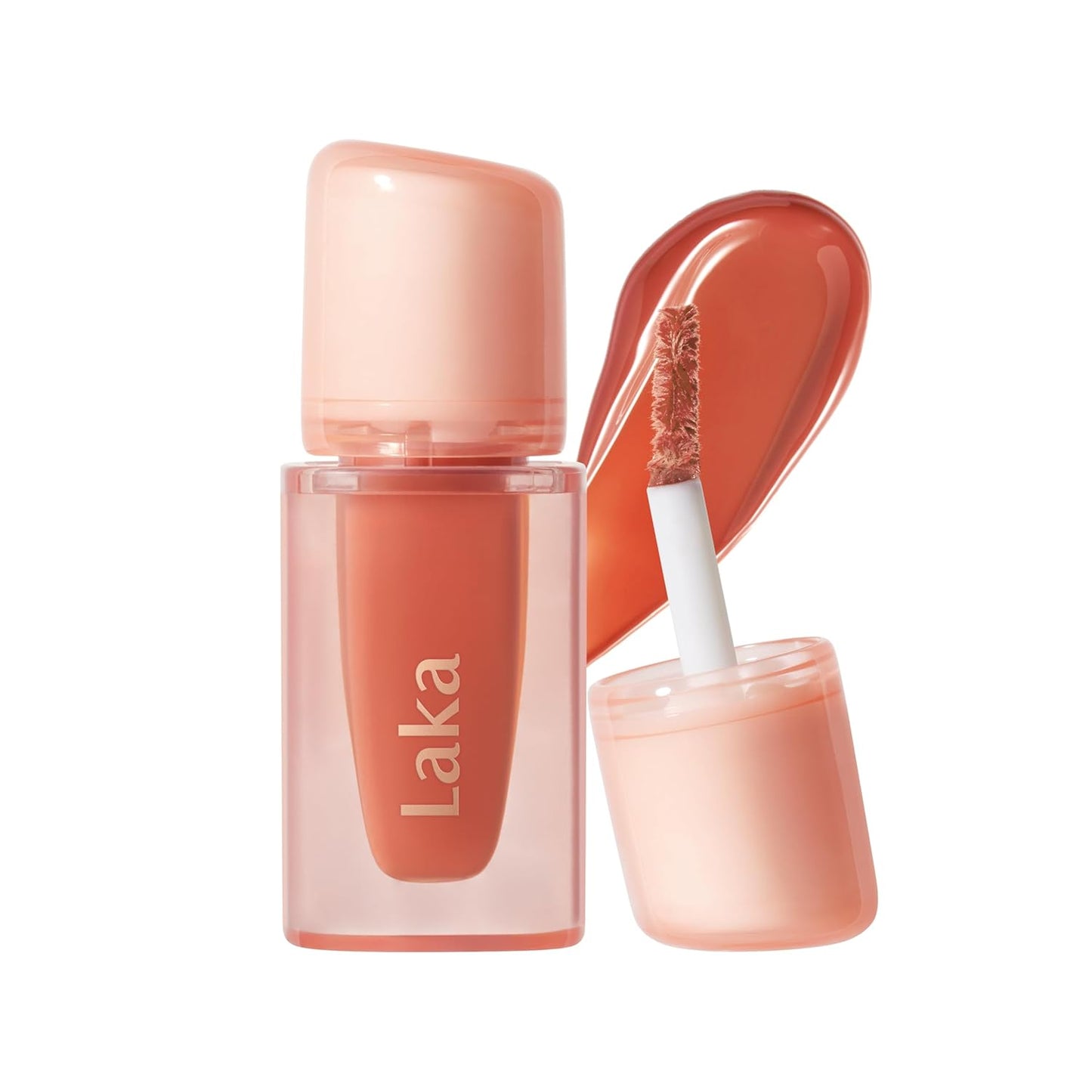 Laka Jelling Nude Gloss Mini, 1.9g/0.07oz, Aceite labial hidratante traslúcido sin manchas, no pegajoso, brillo nutritivo para un aspecto fresco y brillante, vegano, maquillaje de belleza limpia
