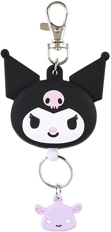 Sanrio 168645 Hello Kitty Character Keychain, Kitty, Face-Shaped Reel Keychain, 5.1 x 1.9 x 0.7 inches (13 x 4.9 x 1.8 cm)
