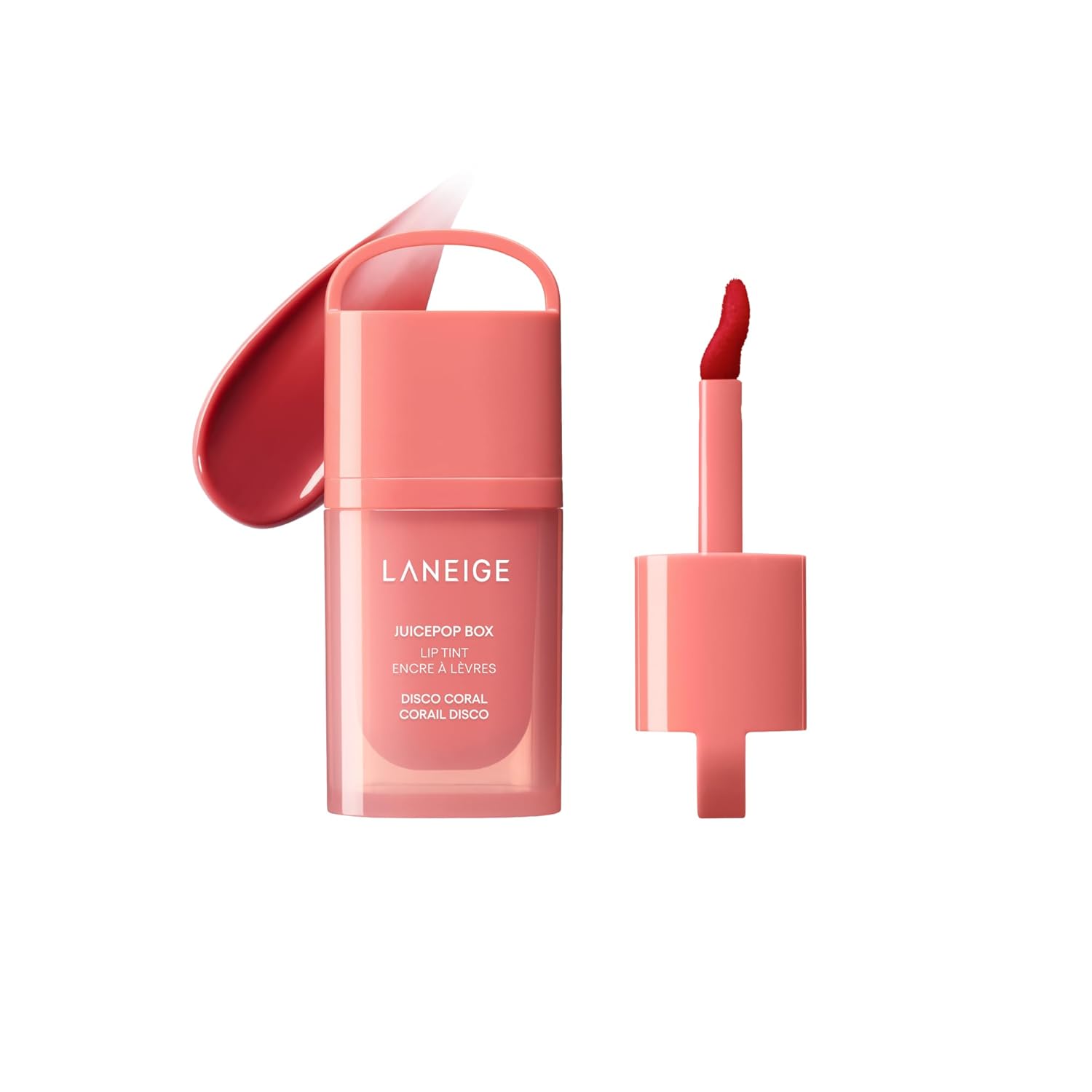 LANEIGE JuicePop Box Tinte de labios | Tinte ligero hidratante de larga duración | Color jugoso acumulable y brillo nutritivo | Cosmética coreana esencial para labios para una comodidad duradera