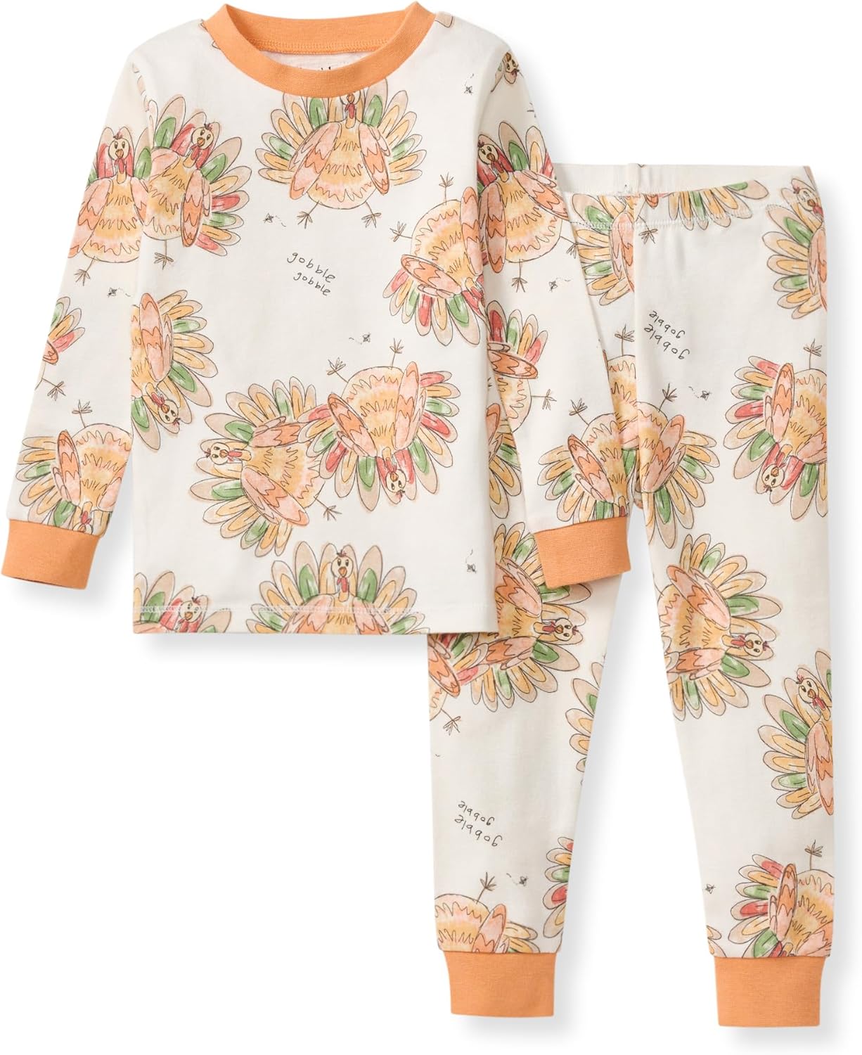 Burt's Bees Baby Pijama de algodón orgánico para niñas, conjunto de pijama para niños pequeños, 2 piezas
