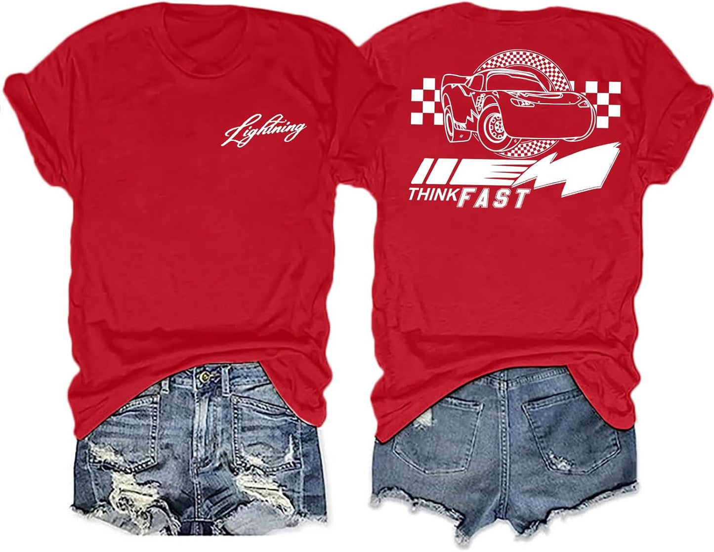 Camisas de coche para mujer, camisetas de Magic Kingdom, camisetas de carreras de coches, camisa de manga corta para viaje de vacaciones