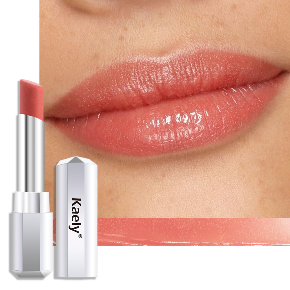 Kaely Mauve Honey Lipstick Tinted Lip Balm, Hydrating Shine Lipstick for Women Dry Lips, Moisturizing Nourishing Glossy Lip Gloss Stain Makeup, Sheer Lightweight, Vegan & Cruelty-Free, 07