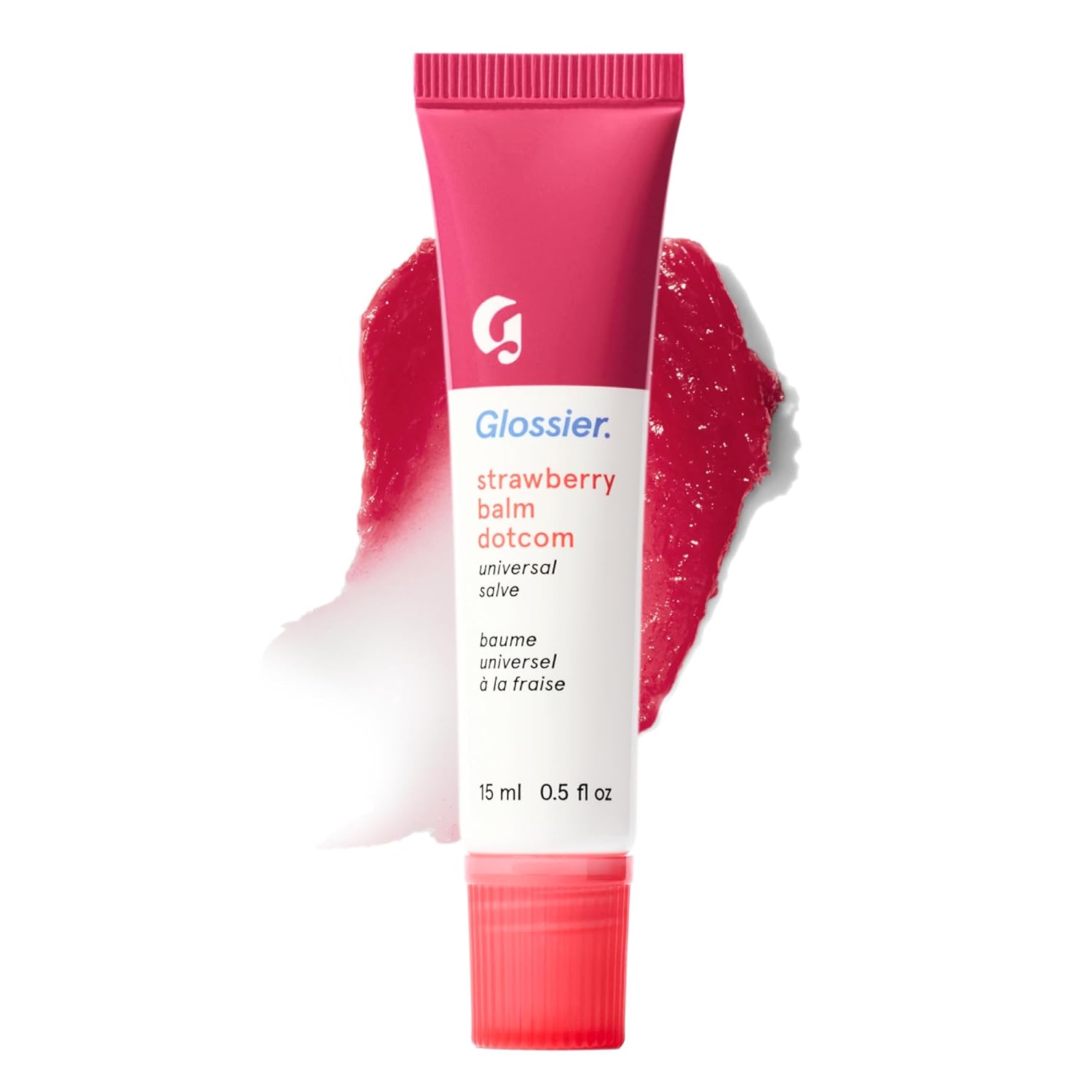 Glossier Balm Dotcom Hydrating Lip Balm - Universal Salve, Up to 12Hr Moisture - Lanolin, Beeswax & Castor Oil for Dry Lips, Cuticles & Skin - Coconut, Clear Untinted, 15ml