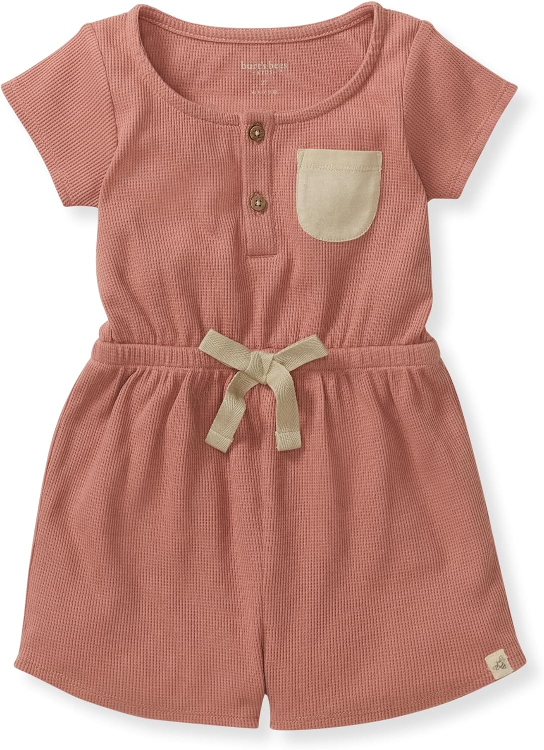 Burt's Bees Baby Mameluco de burbujas para niñas, 100% algodón orgánico de una sola pieza, traje corto y canastilla para niña