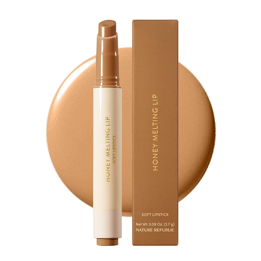 Nature Republic Labios de fusión de miel (03 BERRY) Palo de labios suave, brillo hidratante, bálsamos hidratantes, tinte transparente, brillo y acabado brillante, maquillaje coreano
