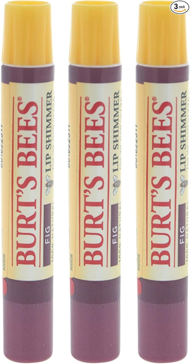 Burt's Bees Brillo de labios, ciruela, 0.09 onzas cada uno (paquete económico de 5)