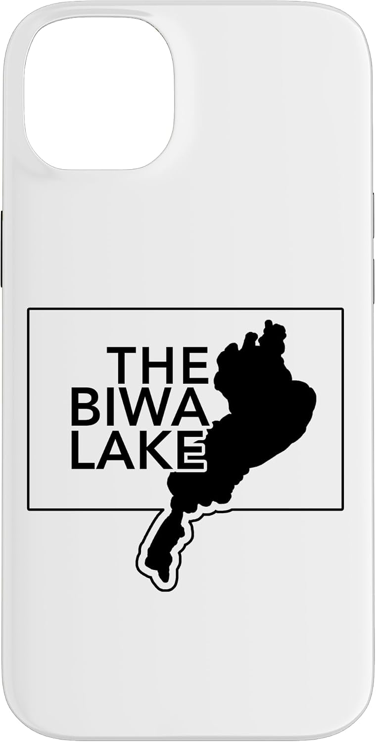 THE BIWA LAKE 琵琶湖 滋賀 地図【47都道府県】ジモTティ JIMO-T 地元愛 お土産 プレゼント 面白 スマホケース iPhone 16 Plus 用