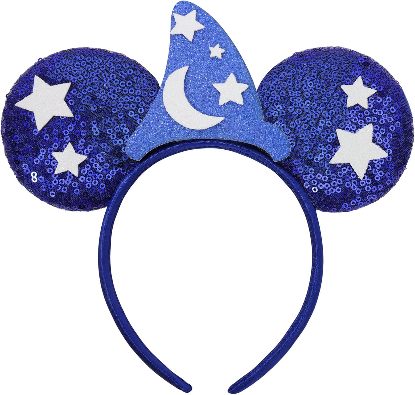 ETLUK - Diadema con orejas de ratón, orejas de animal con lazo de lentejuelas para mujeres y niñas, orejas de parques para accesorios de cosplay, fiesta (León)