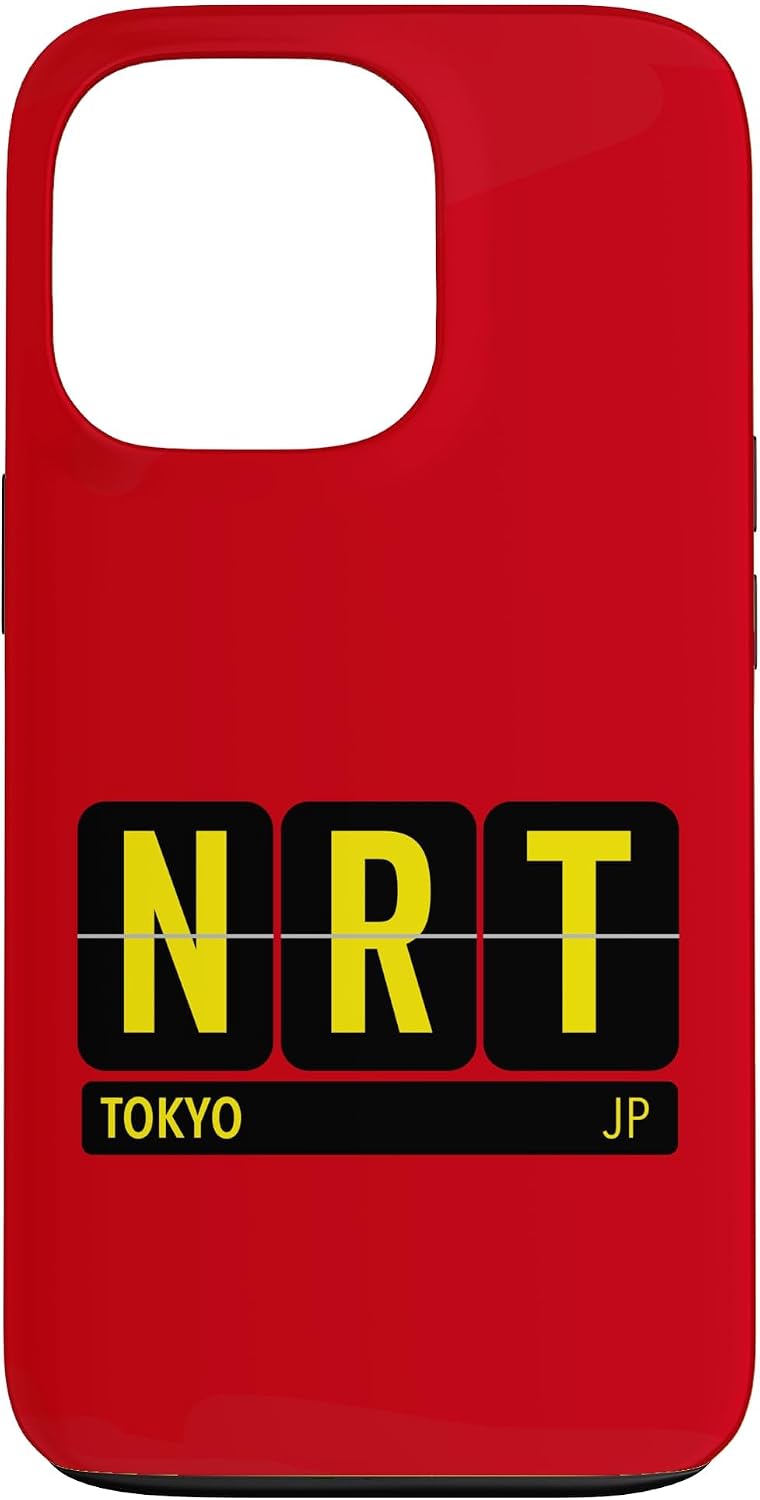 NRT 東京 日本 旅行 お土産 イエロー文字 スマホケース iPhone 11 用