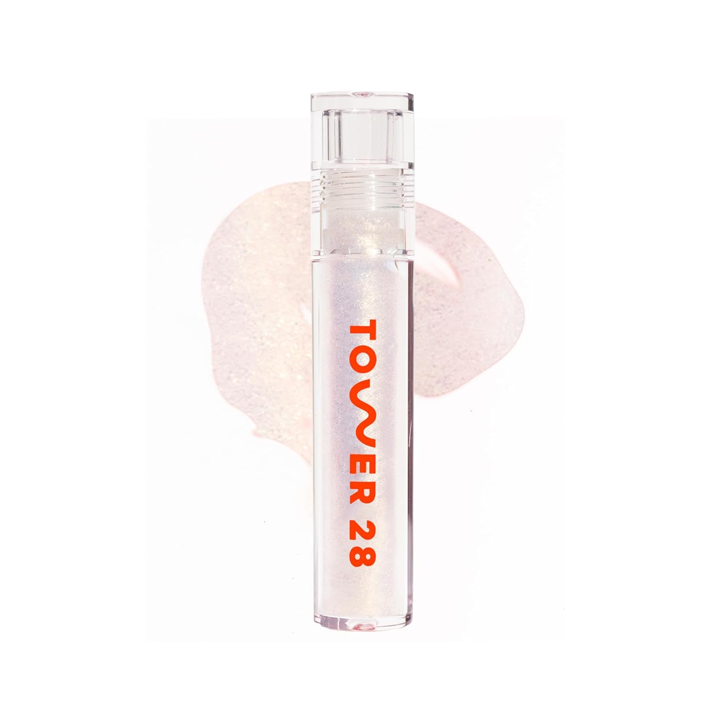Tower 28 ShineOn - Jalea de labios lechosa, PISTACHIO, antiadherente, brillo labial vegano hidratante en rosa nude lechoso, aceite hidratante de albaricoque y semillas de frambuesa, limpio, libre de