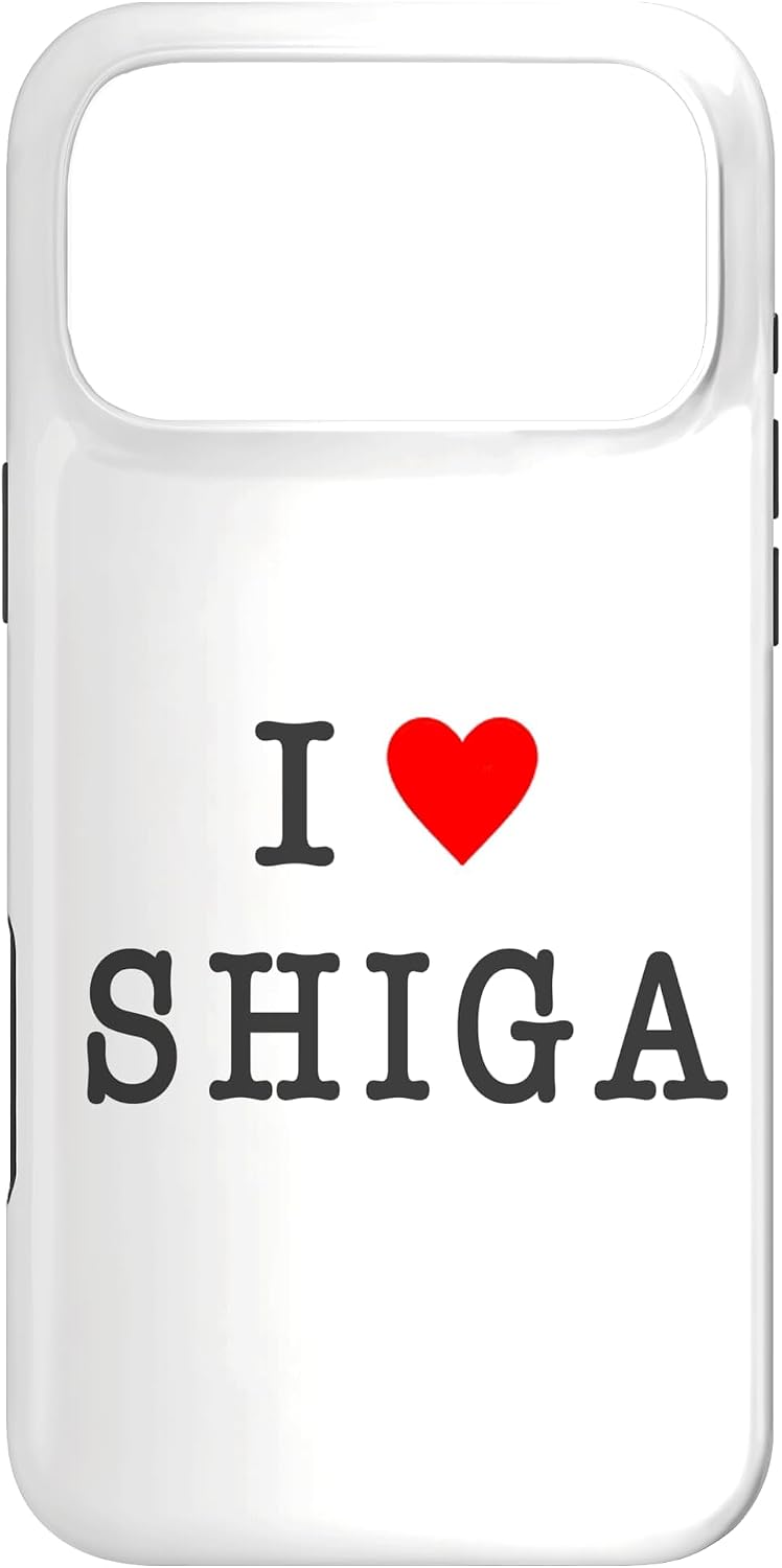 アイラブ・SHIGA 滋賀（I Love ハート）【47都道府県】ジモティ プレゼント お土産 面白 スマホケース iPhone 14 Plus 用