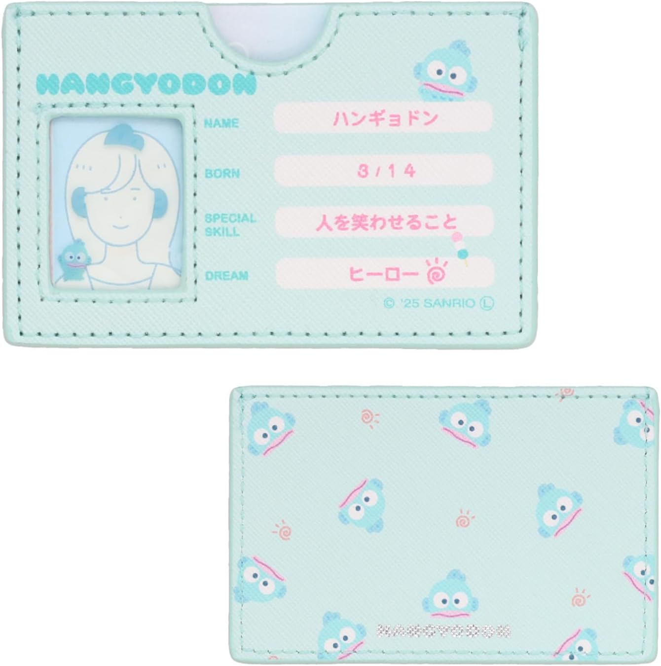 Shovido Sanrio Minor Card Case, Includes Clear Card to Conceal Your Face, Ghostess