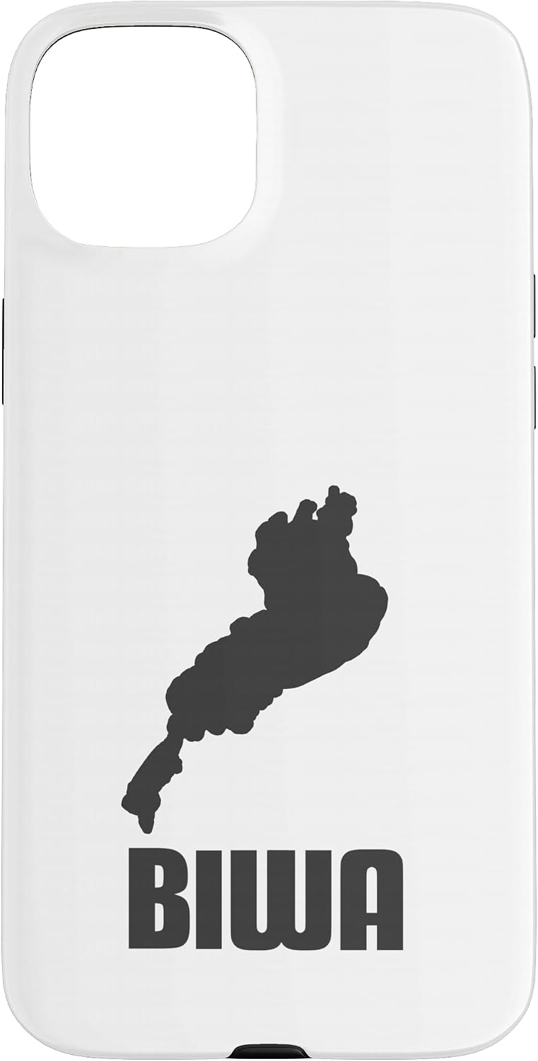 BIWA 琵琶湖 滋賀 地図【47都道府県】ジモティ JIMO-T ブランド パロディ 地元 お土産 プレゼント 面白 スマホケース iPhone 16 用
