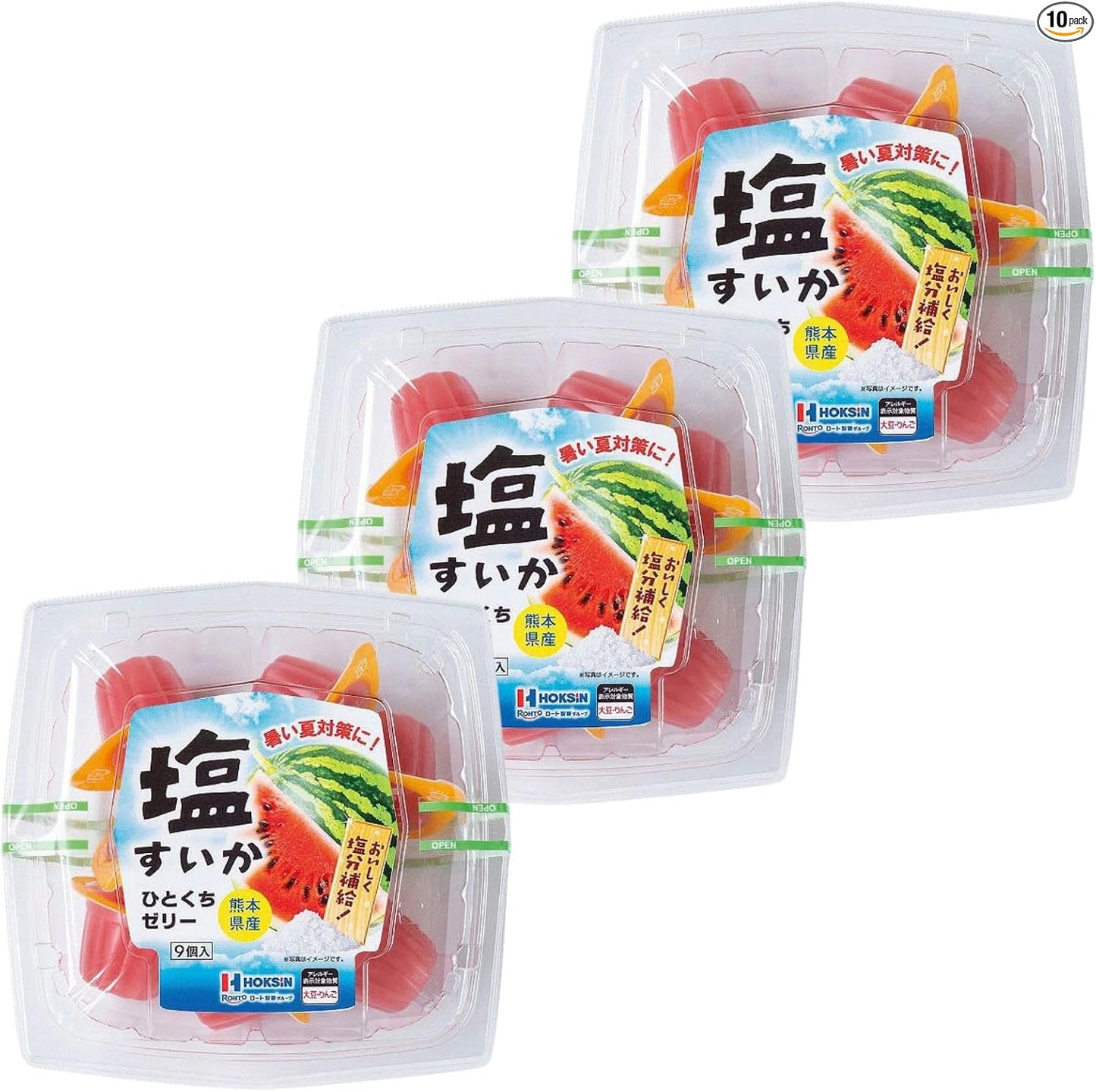 Hokushin Foods Hitakuchi Jelly, 0.7 oz (21 g) x 10 Packs, Freeze, Premium Fruit Juice, Sweets, Fruit Jelly, Gift, Souvenir, Treats (3 Pack, Ehime Prefecture)