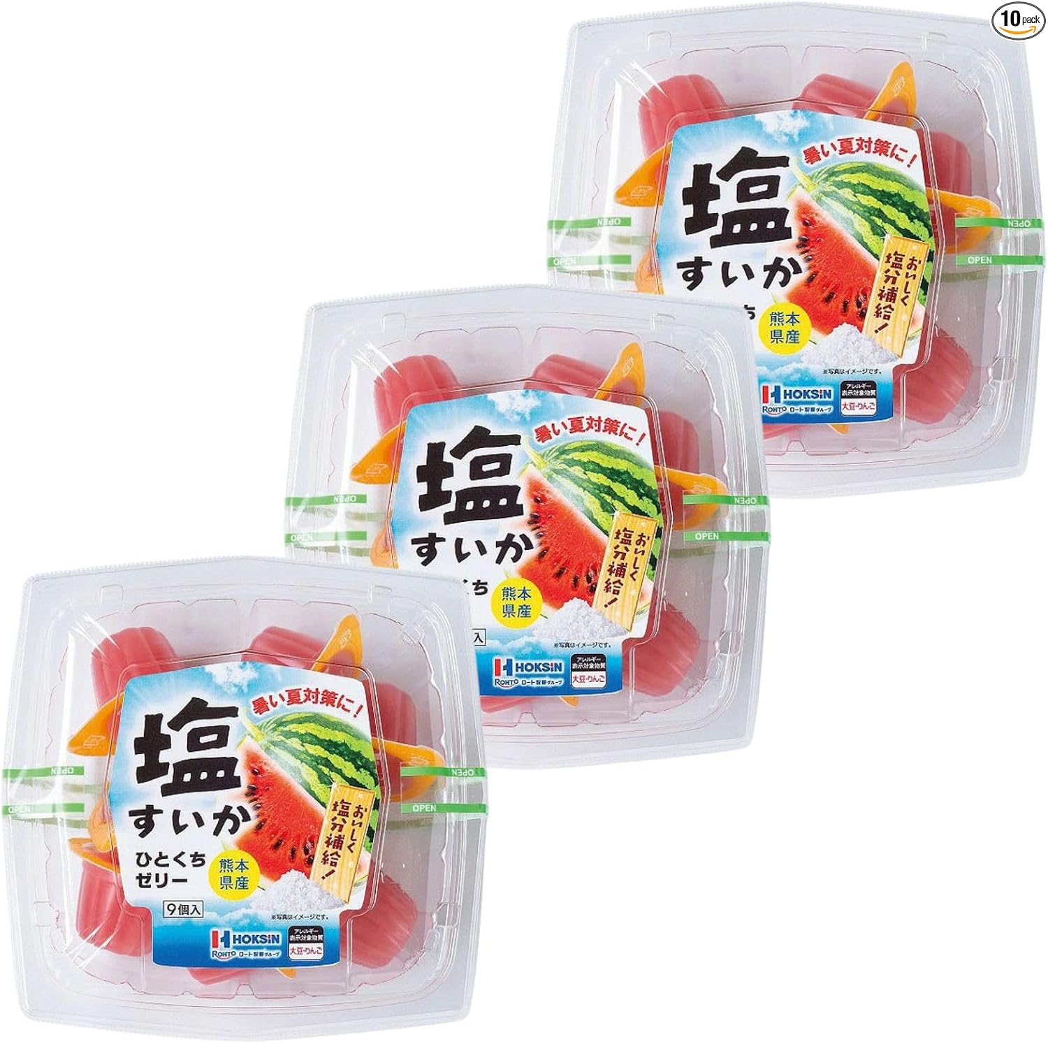Hokushin Foods Hitakuchi Jelly, 0.7 oz (21 g) x 10 Packs, Freeze, Premium Fruit Juice, Sweets, Fruit Jelly, Gift, Souvenir, Treats (3 Pack, Ehime Prefecture)