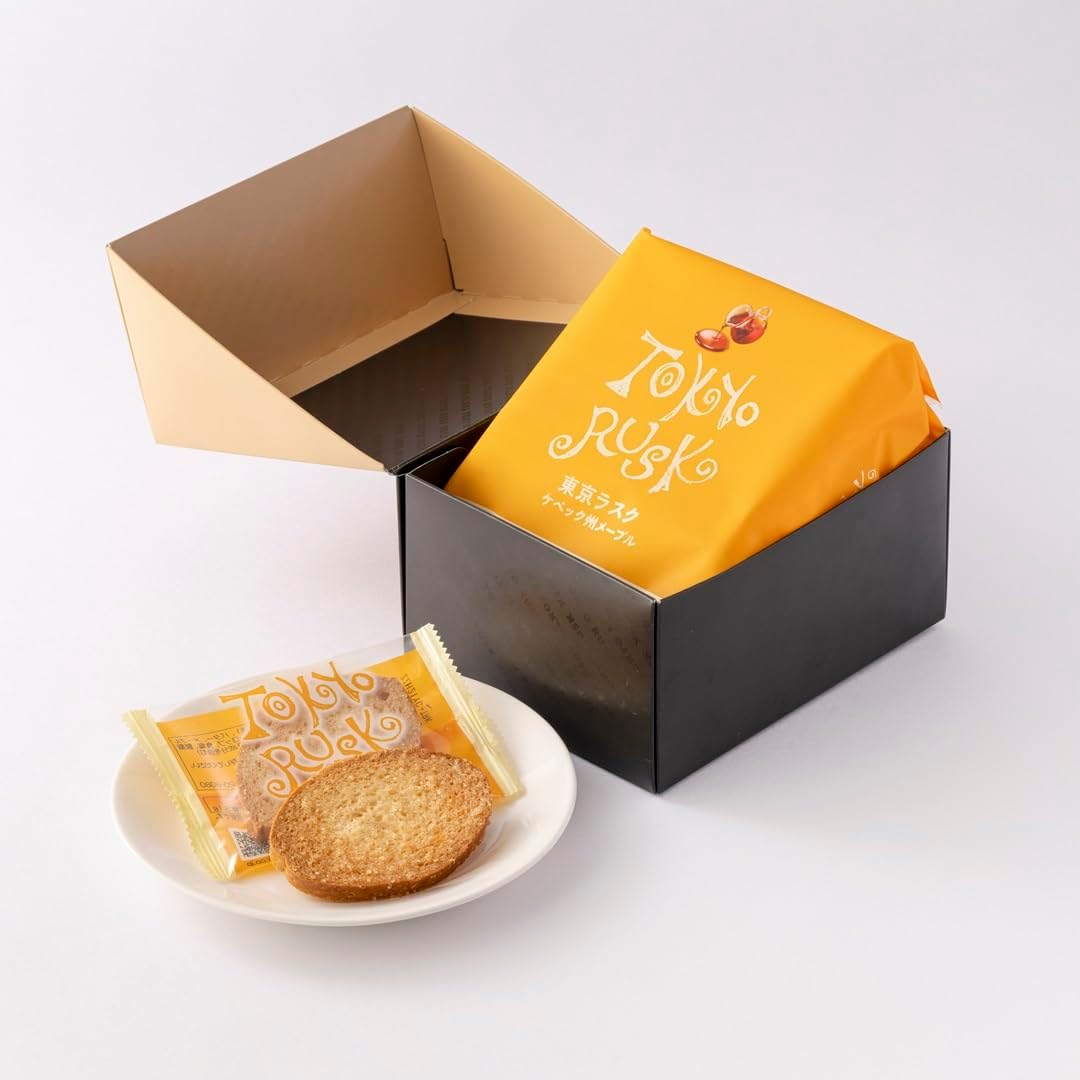 Tokyo Raku Cracker Caramel Almond Raku Crackers 16-Piece Set for a Slightly Luxurious Snack Time Slightly Crispy Bread Texture Luxurious Caramel Almond Flavor Gift Present