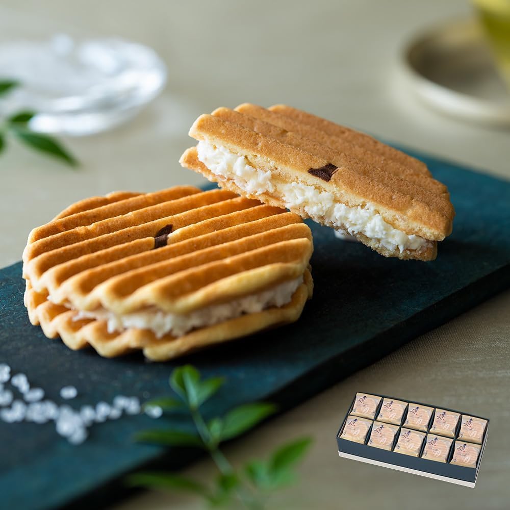 Kogetsu Senju Senbei PREMIUM 12-piece Set / Kyoto Japanese Confectionery Gift for Year-End Gifts, Thank You, Celebration, Return Gift, Offering, Sweets
