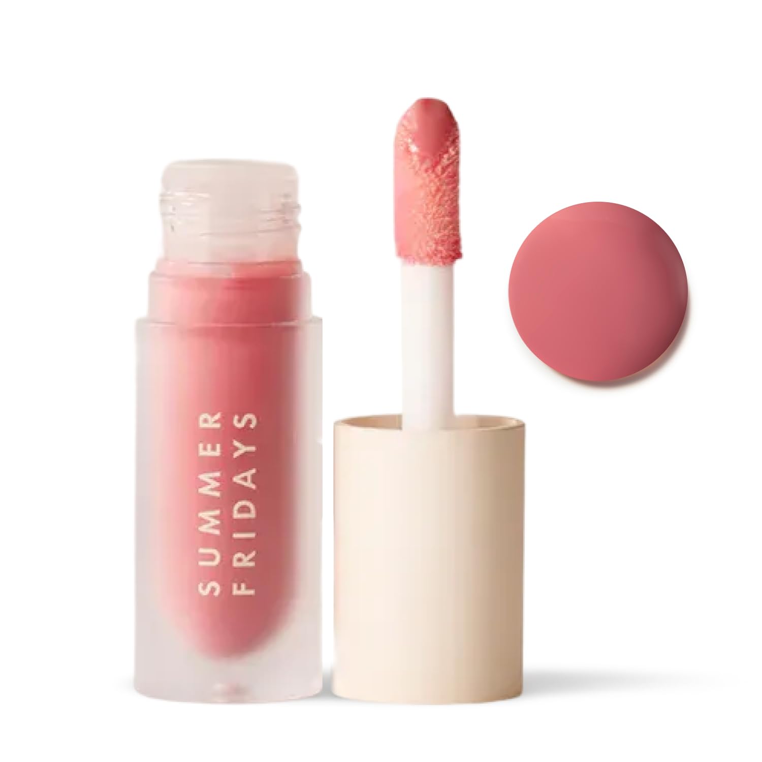 Summer Fridays Dream Lip Oil - Hydrating Tinted Lip Gloss Oil - Non-Sticky Formula with Skincare Benefits for Long-Lasting Softness + Shine - Effortless Beauty Gifts - Warm Beige (0.15 Oz)