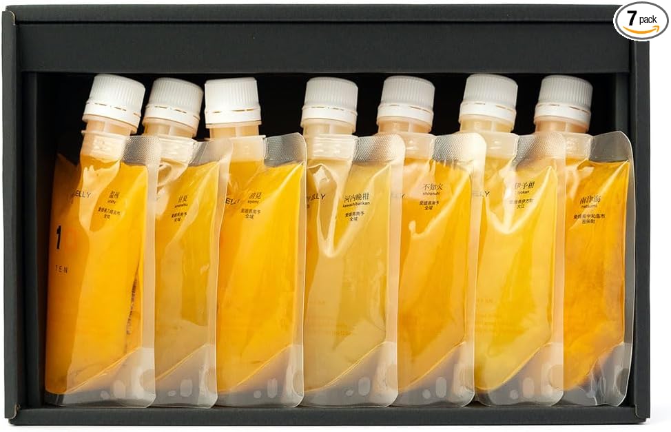TP561GI 10FACTORY Gift Ehime Mandarin Juice, Ehime Mikan, 100% Juice, 10 Bottles (6.8 fl oz (200 ml), Set of 10 Types, Boxed, Wrapped, Compatible with Iron Paper, Tote Bag Included, High Quality, No Additives, Made in Japan, For Home Celebrations