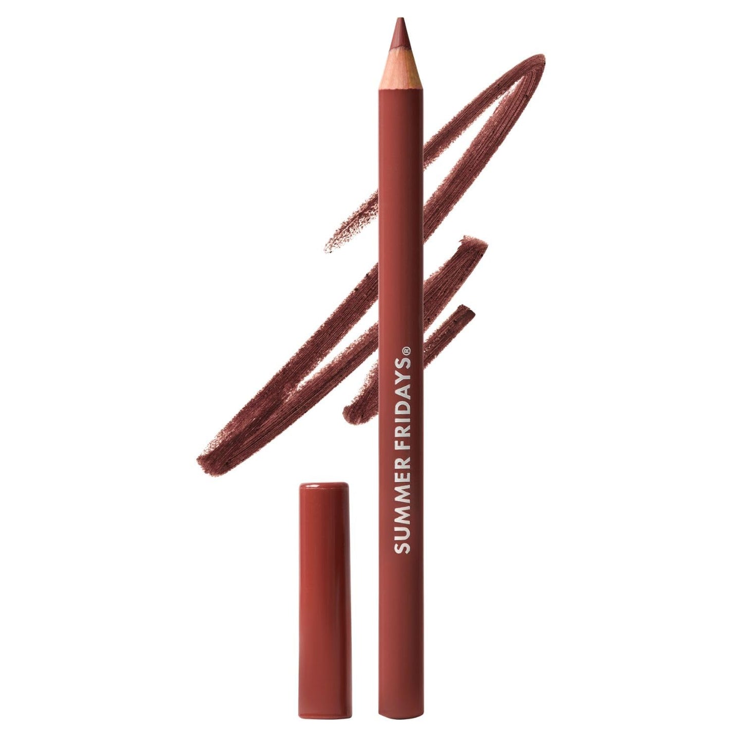 Summer Fridays SoftLine Lápiz delineador de labios, cremoso, de larga duración, mate, para definición esculpida, maquillaje infundido para cuidado de la piel con esferas de relleno hialurónico +