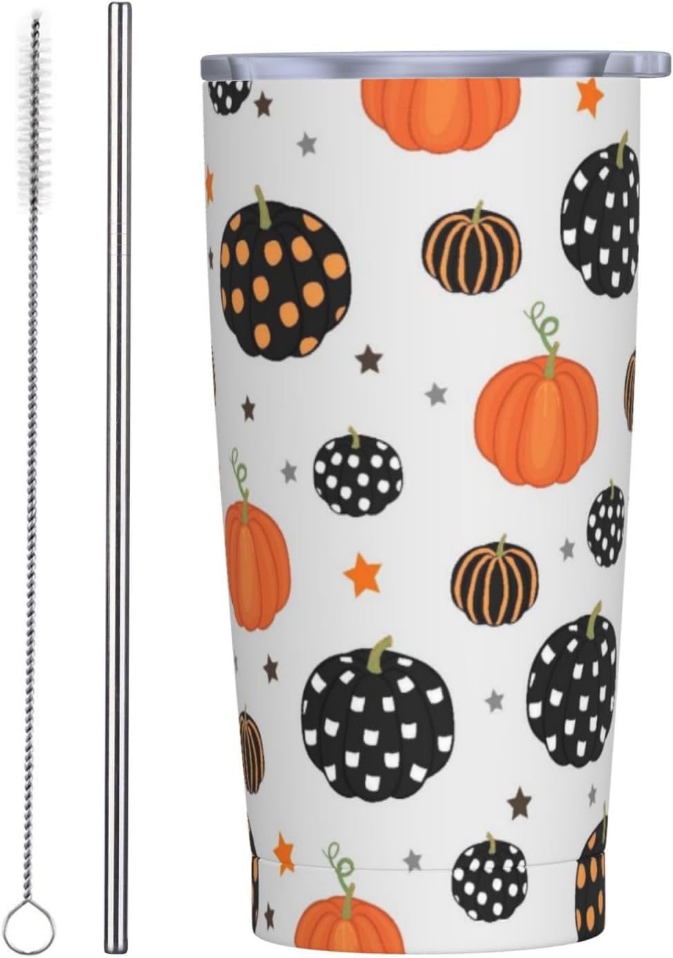 Space - Vaso de 20 onzas con tapa y popote para mujeres y hombres, taza aislada de planetas del sistema solar, diseño de estrellas, vaso de acero inoxidable dibujado a mano, vaso de acero