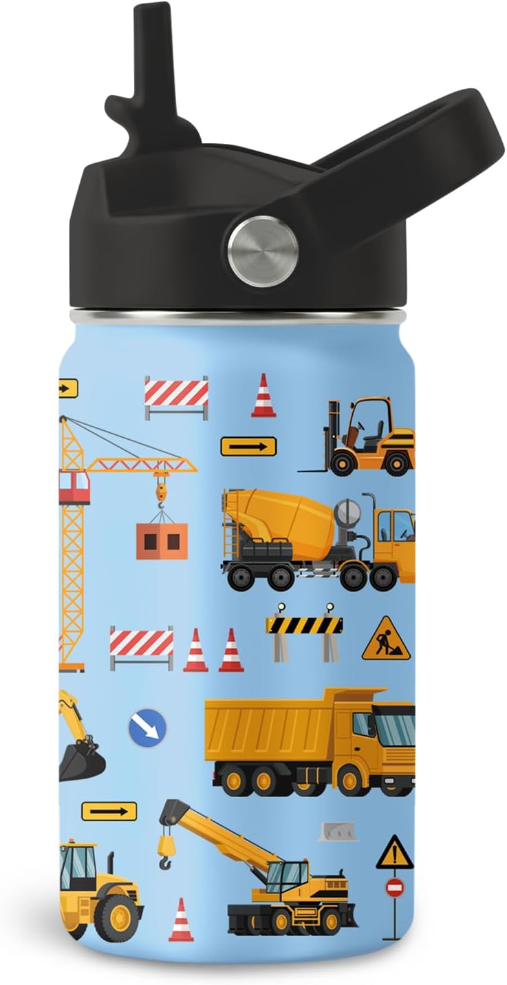 Botella de agua para gatos de 16 onzas con tapa de popote para amantes de los gatos, vaso aislado de acero inoxidable, a prueba de fugas, sin BPA, para viajes, deportes, taza de regalo de