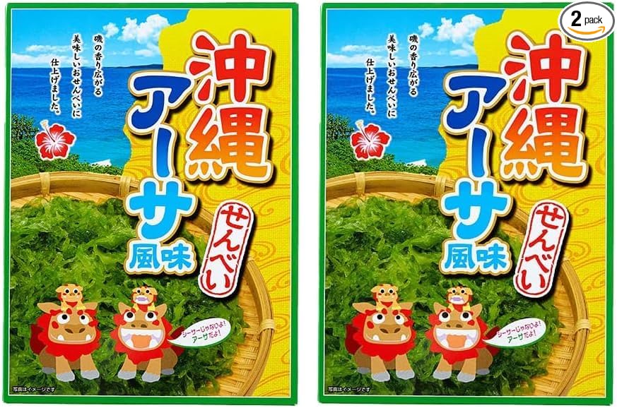 Okinawa Eartha Senbei BigPack 3pcs + Uchinaa Mun Sticker