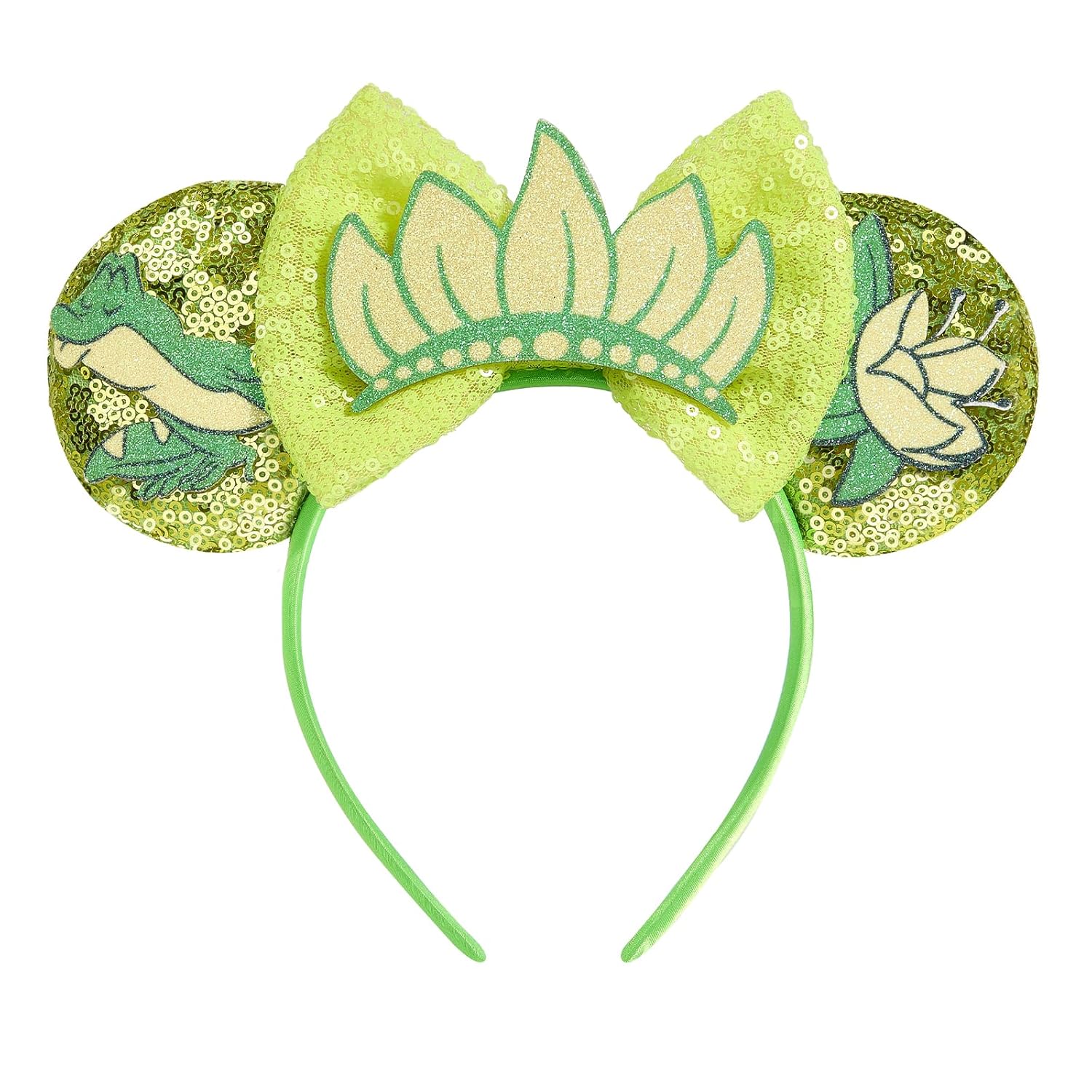 LYLIN Diadema de orejas de ratón, orejas de ratón rosas con lazos de castillo para mujeres y niñas, accesorios para el cabello, orejas de princesa, orejas de parque, viajes, fiesta, cosplay, accesorios de disfraces (castillo rosa)