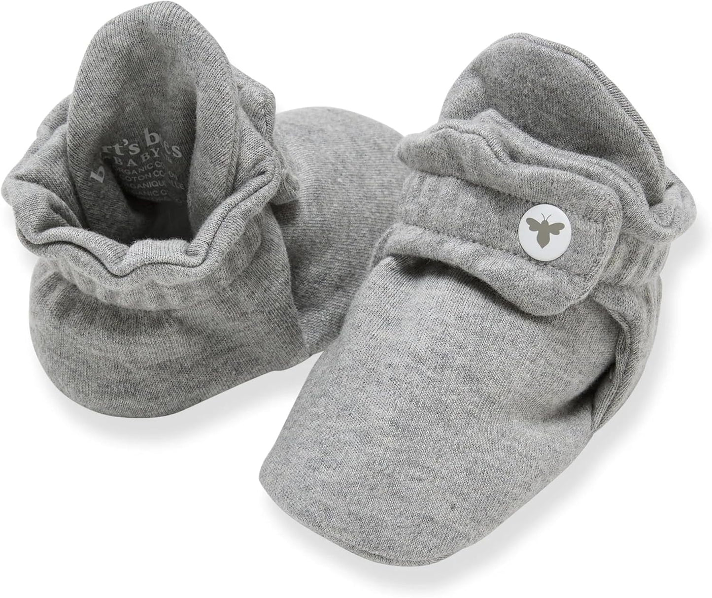 Burt's Bees Baby Botines ajustables para bebé, 100% algodón orgánico, botas fáciles de poner y quitar, ajuste cómodo, esencial para bebé