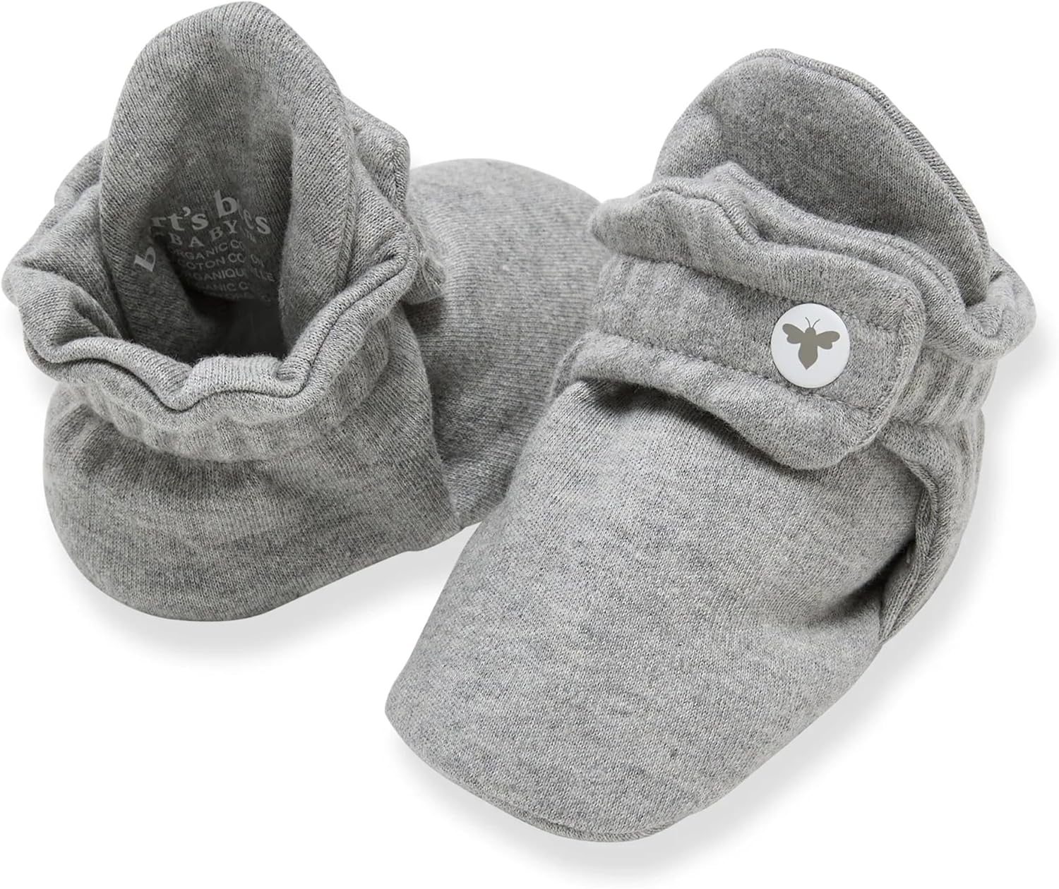 Burt's Bees Baby Botines ajustables para bebé, 100% algodón orgánico, botas fáciles de poner y quitar, ajuste cómodo, esencial para bebé