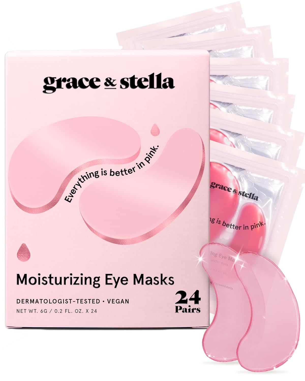 grace & stella - Mascarilla para debajo de los ojos galardonada - Regalos para mujeres - Regalos para niñas adolescentes - Parches de gel para ojeras, ojos hinchados, bolsas debajo de los ojos