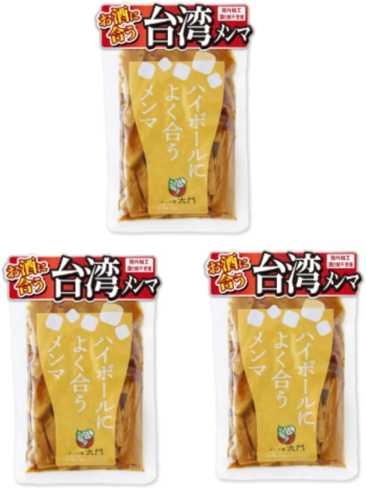 Menmaya Daimon Snacks, Goes Well with Highball, Menma 7.1 oz (200 g), Seafood Umami and Black Pepper Accented, Seasoned Extra Thick Meaty Texture, Fully Fermented Ingredients, No Bleach Used