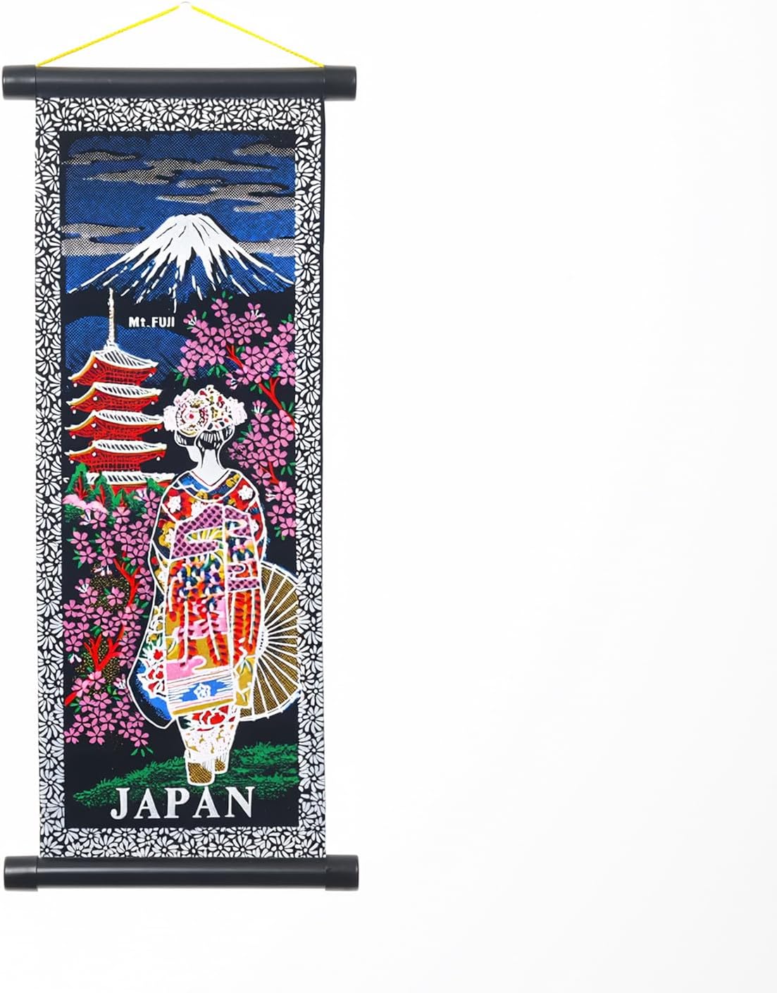 Japanese Souvenir Wall Scroll Tokyo Bean (Height 16.1 x Width 7.1 inches (41 x 18 cm), Made in Japan, Pennant Material, Lightweight and Compact