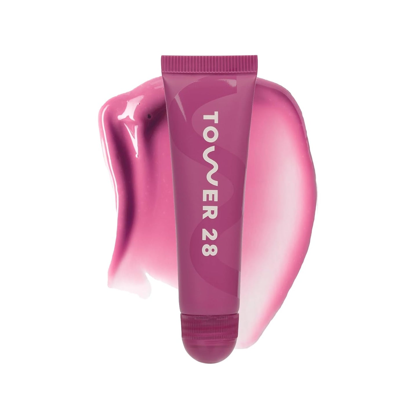 Tower 28 LipSoftie Bálsamo Labial Hidratante con Tinte, Mascarilla Labial Hidratante para Labios Agrietados - Sabor a Sandía Kiwi, Brillo Rosa Claro