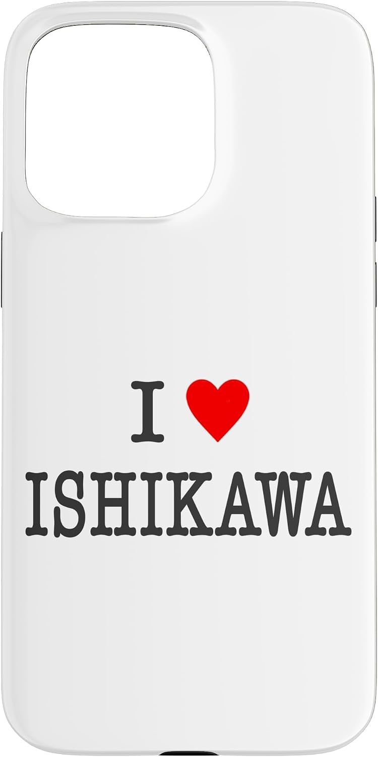 アイラブ・ISHIKAWA 石川（I Love ハート）【47都道府県】ジモT ティ 地元愛 旅行 グッズ お土産 面白 スマホケース iPhone 7 Plus/8 Plus 用