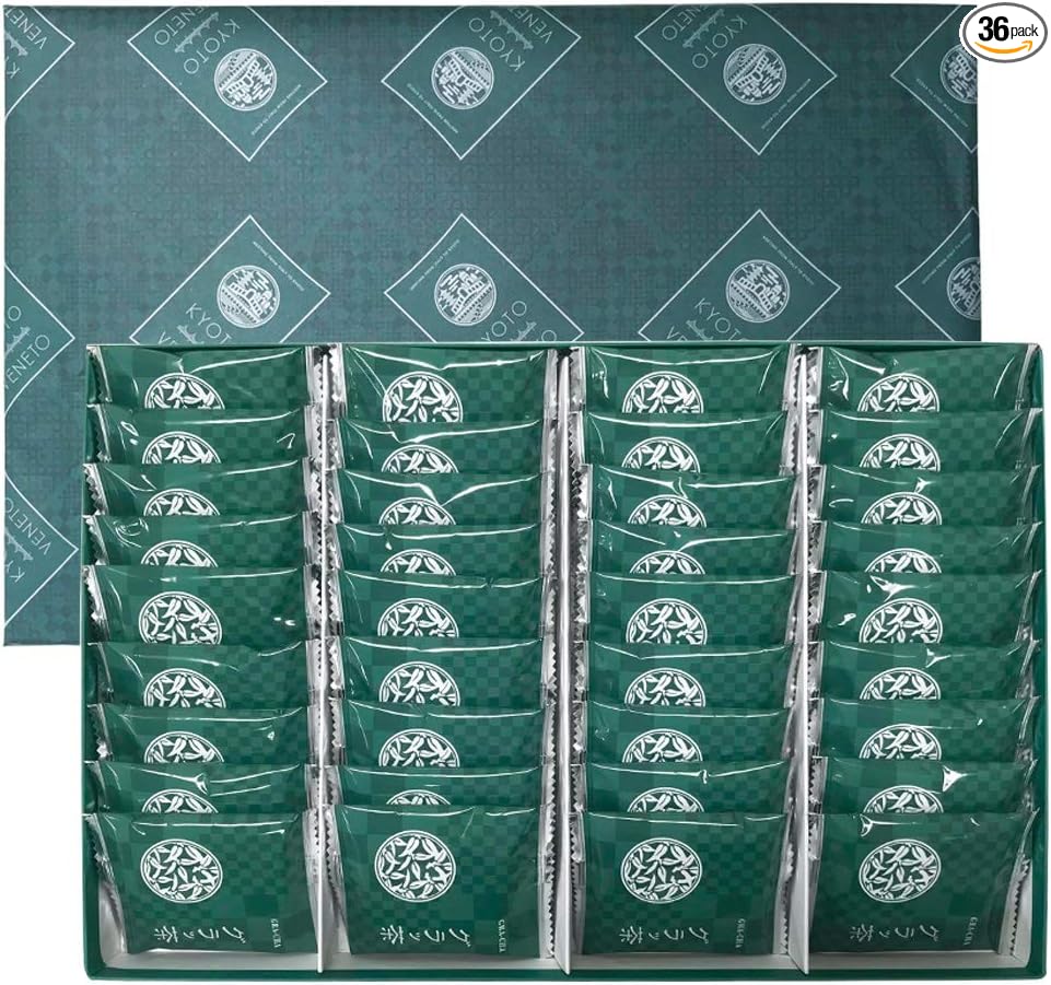 KYOTO VENETO Matcha Green Tea 18-piece Set Matcha Langue de Chat Cookies Individually Wrapped Kyoto Souvenir Gift Present Valentine's Day Birthday Thank You Gift Congratulatory Gift Wedding